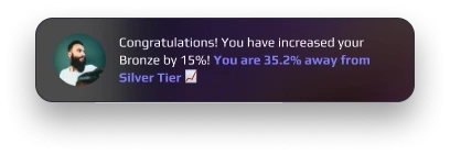 Tier progress notification